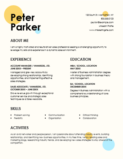 resume writing for sales manager truecv